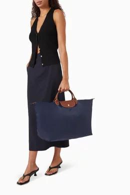 Buy Longchamp Blue Small Le Pliage Original Travel Bag in Canvas For Women Online Ounass UAE