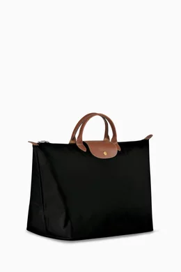 Buy Longchamp Black Medium Le Pliage Original Travel Bag in Canvas For Women Online Ounass UAE