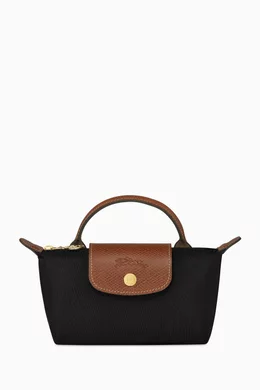 Buy Longchamp Black Mini Le Pliage Original Clutch in Canvas For Women Online Ounass UAE