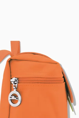 Longchamp orange backpack clearance
