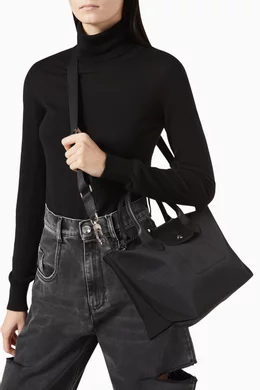 Buy Longchamp Black Small Le Pliage Energy Bag in Recycled Canvas For Women Online Ounass UAE