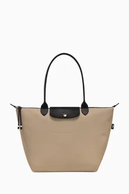 Buy Longchamp Neutral Large Le Pliage Energy Bag in Recycled Canvas For Women Online Ounass UAE