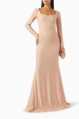 Buy NASS Pink Embellished Maxi Dress For Women Online Ounass UAE