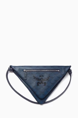 Blue mcm fanny pack online