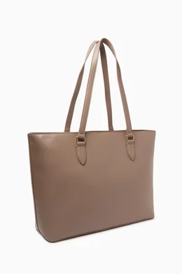 Buy Love Moschino Brown Love Embossed Tote Bag in Leather For Women Online Ounass UAE