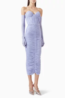 【Alex Perry】クリスタル-embellished ruchedジャージミディス Alex Perry Crystal-embellished ruched jersey midi dress Alex