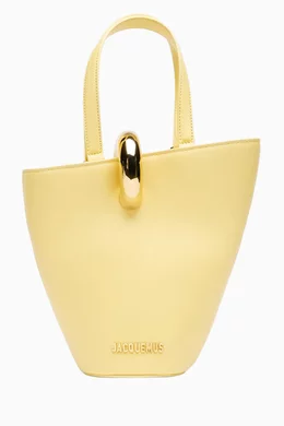 Yellow bucket purse sale