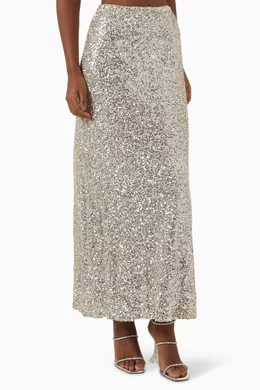 Embellished maxi skirt cheap