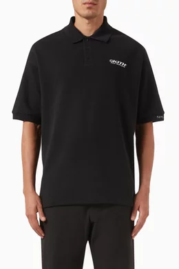 Buy Kith Black x Taylormade Provisional Polo in Cotton Blend For