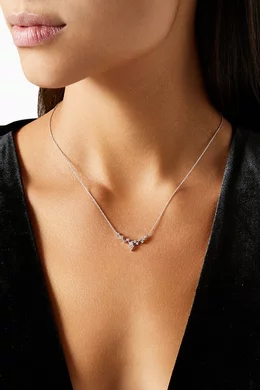 Multi diamond pendant necklace sales