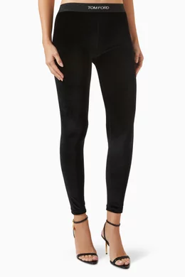 Stretch velvet leggings hotsell