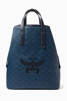 Blue mcm bag top
