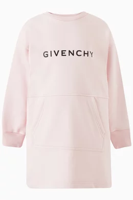 Buy Givenchy Pink Sweatshirt Dress in Cotton Fleece For Girls Online Ounass UAE