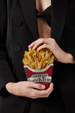 Buy Judith Leiber Red French Fries Fresh Hot Clutch Bag in Brass For Women Online Ounass UAE
