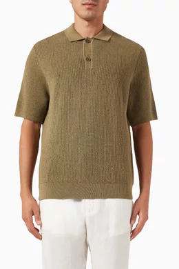 Buy Sunspel Green Polo Shirt in Cotton Knit For Men Online Ounass UAE