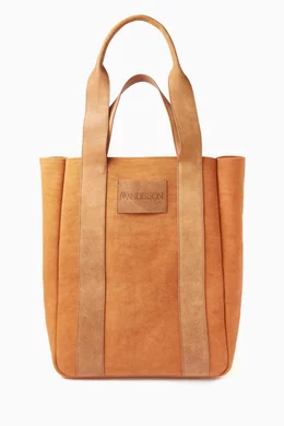 Buy JW Anderson Brown Workwear Cabas Tote Bag in Cotton