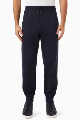 Buy Zegna Blue High Performance Sweatpants in Wool blend For Men Online Ounass UAE