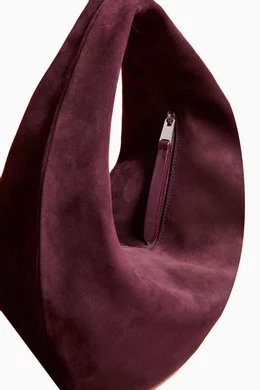 Buy Khaite Burgundy Medium Olivia Hobo Bag in Suede For Women Online Ounass UAE