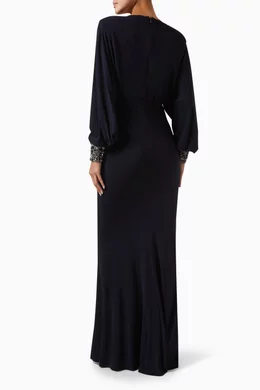 Embellished cuff dress cheap