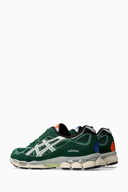 Buy Asics Green Ballaholic Gel-NYC Sneakers in Mesh For Men Online