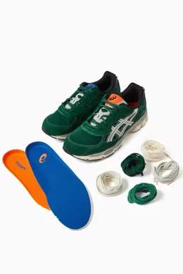 ballaholic×asics Mesh sible L size Buy Asics Green Ballaholic Gel-NYC Sneakers in Mesh For Men Online