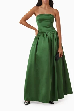 lime green dress suit Self-Portrait Lace Sleeveless Midi Dress Green main image 0