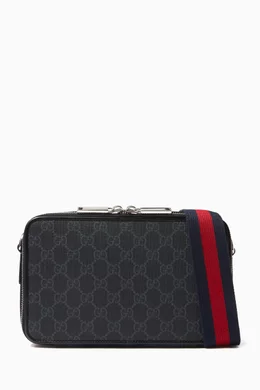 Buy Gucci Black Messenger Bag in GG Supreme Canvas For Men Online Ounass UAE