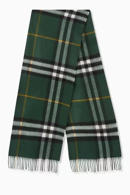 Buy Burberry Green Check Scarf in Cashmere For Women Online Ounass UAE