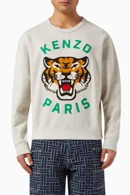 Tiger embroidered sweatshirt deals