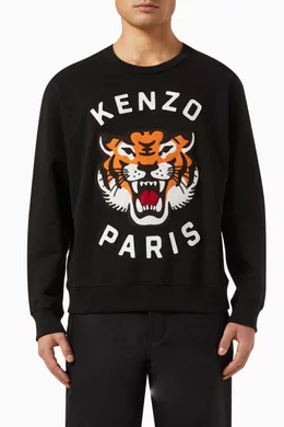 Tiger embroidered sweatshirt deals