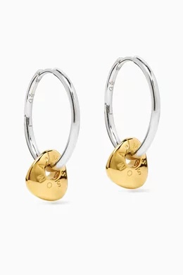 Buy Missoma Multicolour Abacus Nugget Small Charm Hoop Earrings in