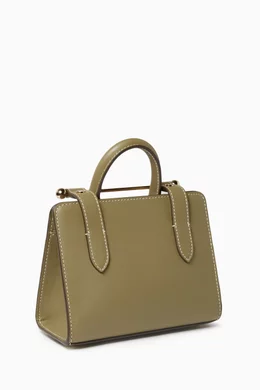 Buy Strathberry Green Nano Tote Bag in Leather For Women Online Ounass UAE