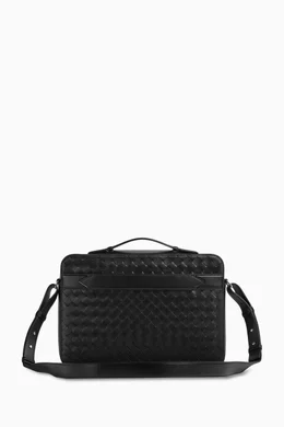 Nero intrecciato briefcase outlet