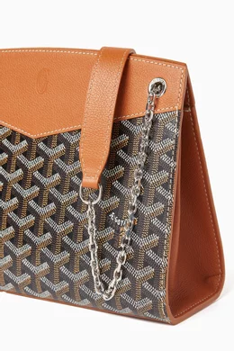 Buy Goyard Pre-Loved Brown Rouette Structuré PM Shoulder Bag in