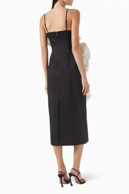 【Aje.】Parallels Spiral Midi Dress スパイラル ミディドレス Parallels Spiral Midi Dress | Black-Ivory | Aje – Aje ROW