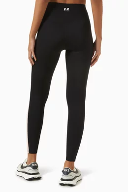 Buy P.E. Nation Black Free Play High waisted Leggings in Stretch nylon For Women Online Ounass UAE