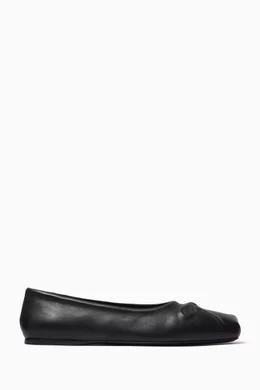 Buy Marni Black Little Bow Ballet Flats in Nappa For Women Online Ounass UAE