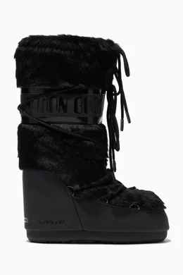Moon boots classic plus black top