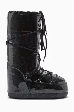 Buy Moon Boot Black Icon Glitter Knee Boots For Women Online Ounass UAE