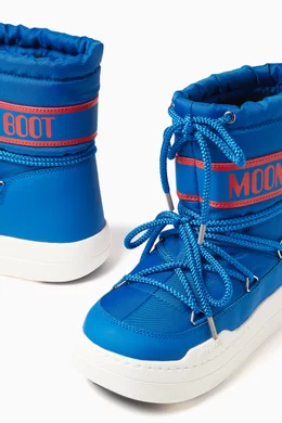 Buy Moon Boot Blue Junior Park Boots in Nylon blend For Boys Online Ounass UAE