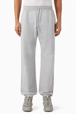 Grey sweatpants with white drawstring on sale