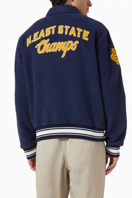 Ralph lauren patchwork baseball jacket outlet