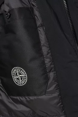 Stone island jacket white badge online