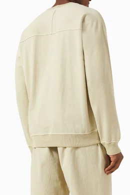 Stone island embroidered logo sweatshirt discount