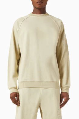 Stone island embroidered sweatshirt top