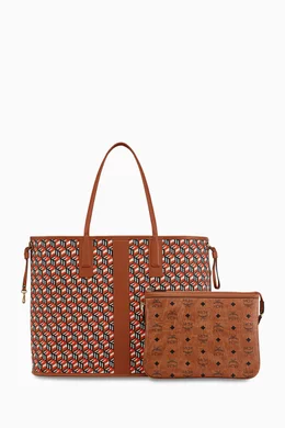 Buy MCM Brown Large Reversible Liz Shopper Visetos Tote Bag in Coated canvas Leather For Women Online Ounass UAE