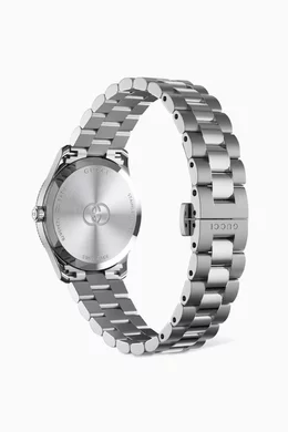 Buy Gucci Silver G Timeless Diamond Quartz Watch 29mm For Women Online Ounass UAE