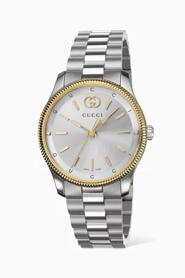 Buy Gucci Silver G Timeless Diamond Quartz Watch 29mm For Women Online Ounass UAE