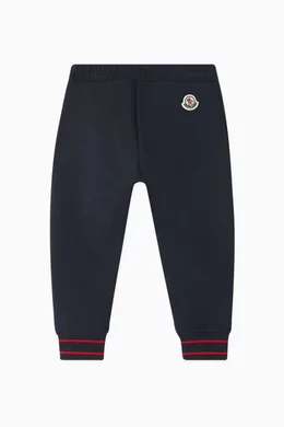 Buy Moncler Enfant Blue Logo Patch Sweatpants in Cotton For Boys Online Ounass UAE