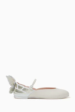 Buy Sophia Webster White Chiara Ballet Flats For Girls Online Ounass UAE